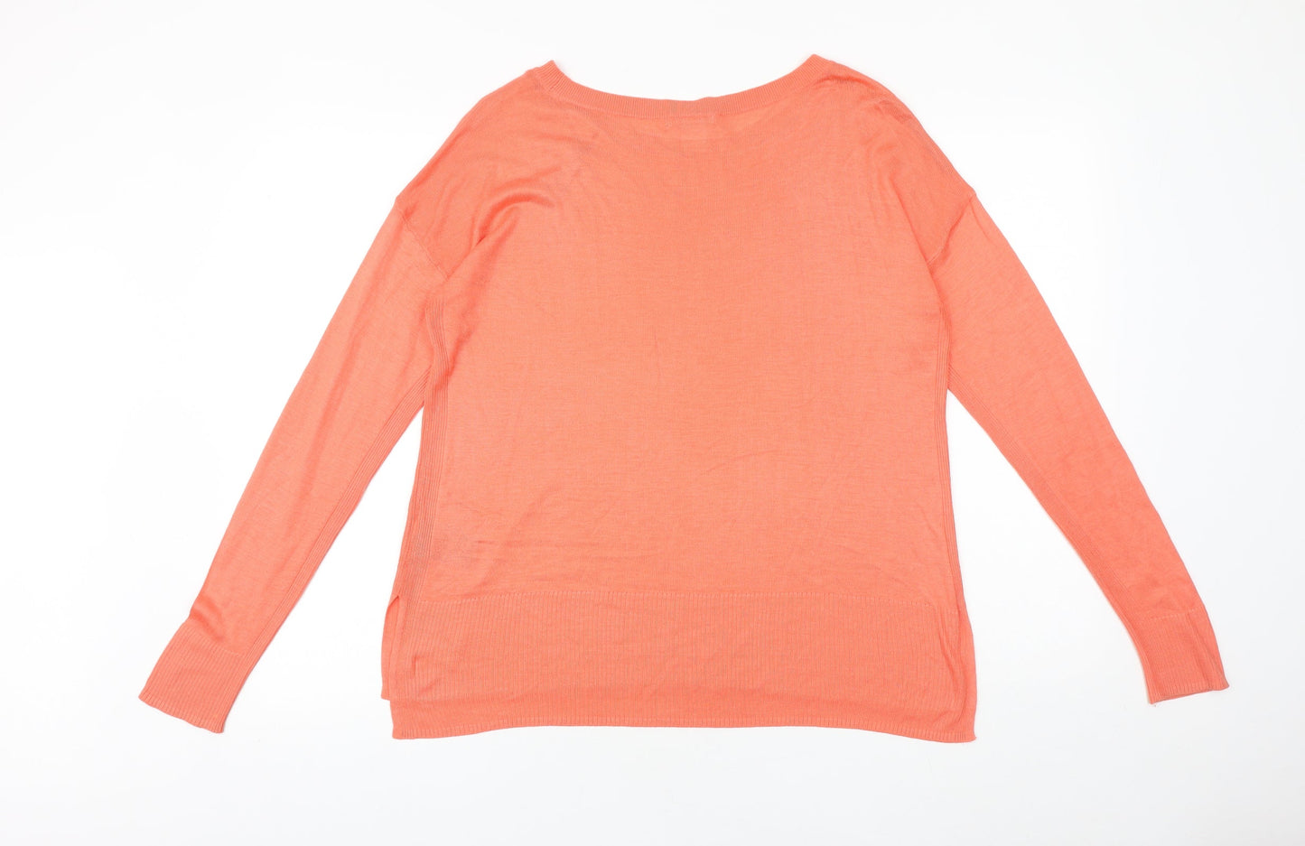 H&M Womens Pink Boat Neck 100% Cotton Pullover Jumper Size M