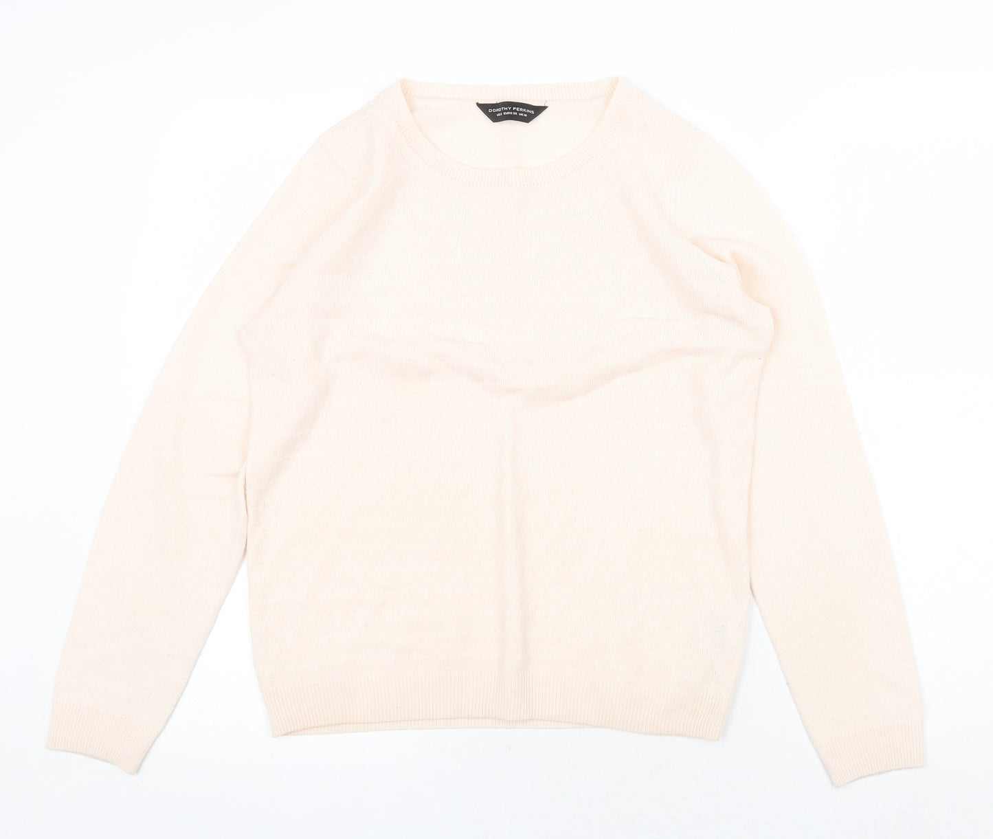 Dorothy Perkins Womens Pink Round Neck Acrylic Pullover Jumper Size 10