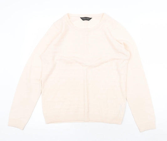 Dorothy Perkins Womens Pink Round Neck Acrylic Pullover Jumper Size 10