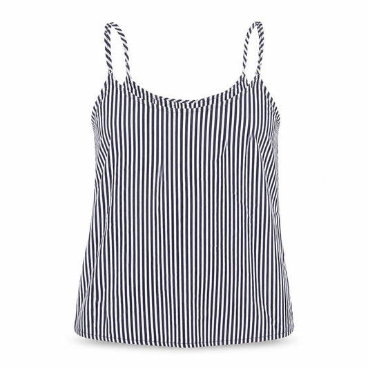 H&M Womens Blue Striped Viscose Camisole Tank Size 4 Scoop Neck