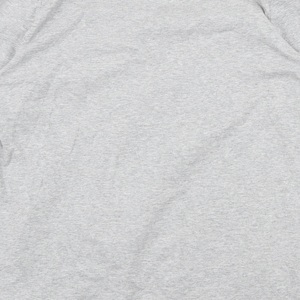 ESMARA Womens Grey Cotton Basic Blouse Size L Boat Neck
