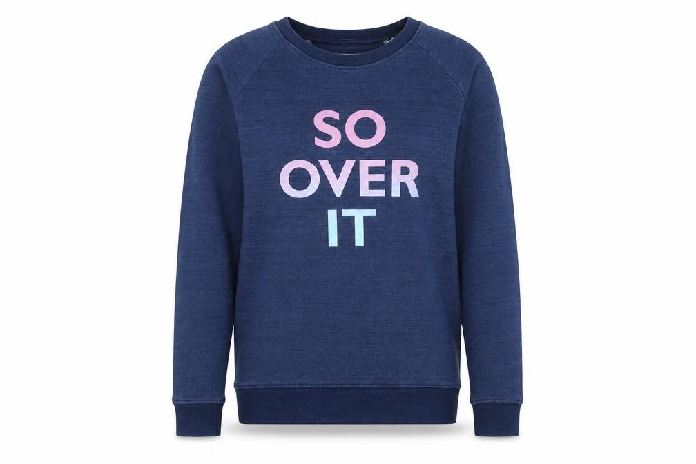 Nailed it Womens Blue Cotton Pullover Sweatshirt Size S Pullover
