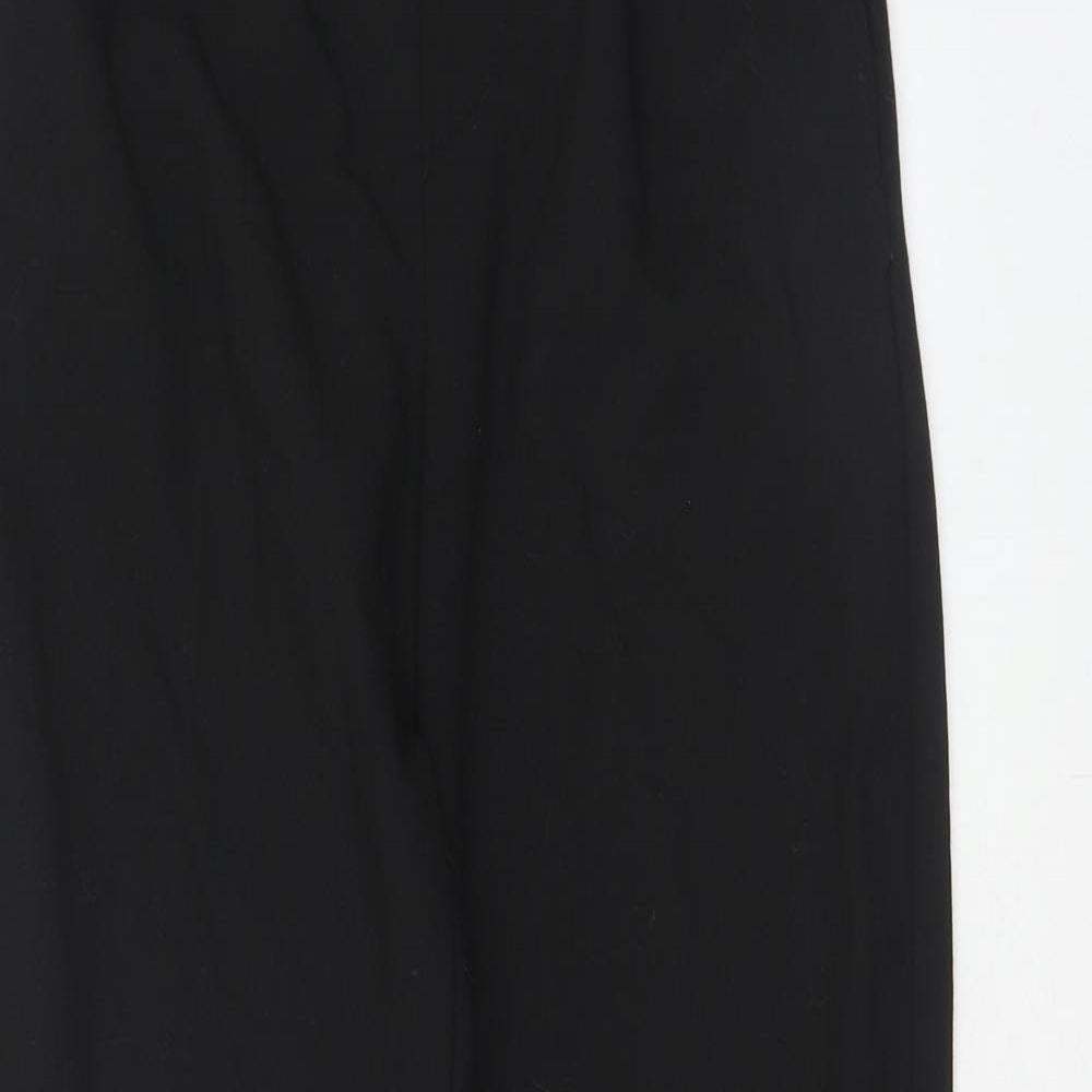 Bershka Womens Black Polyester Trousers Size S Regular