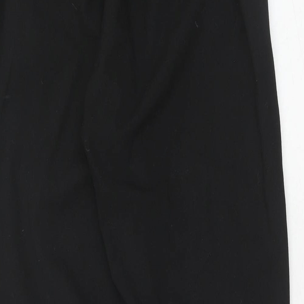 Bershka Womens Black Polyester Trousers Size S Regular