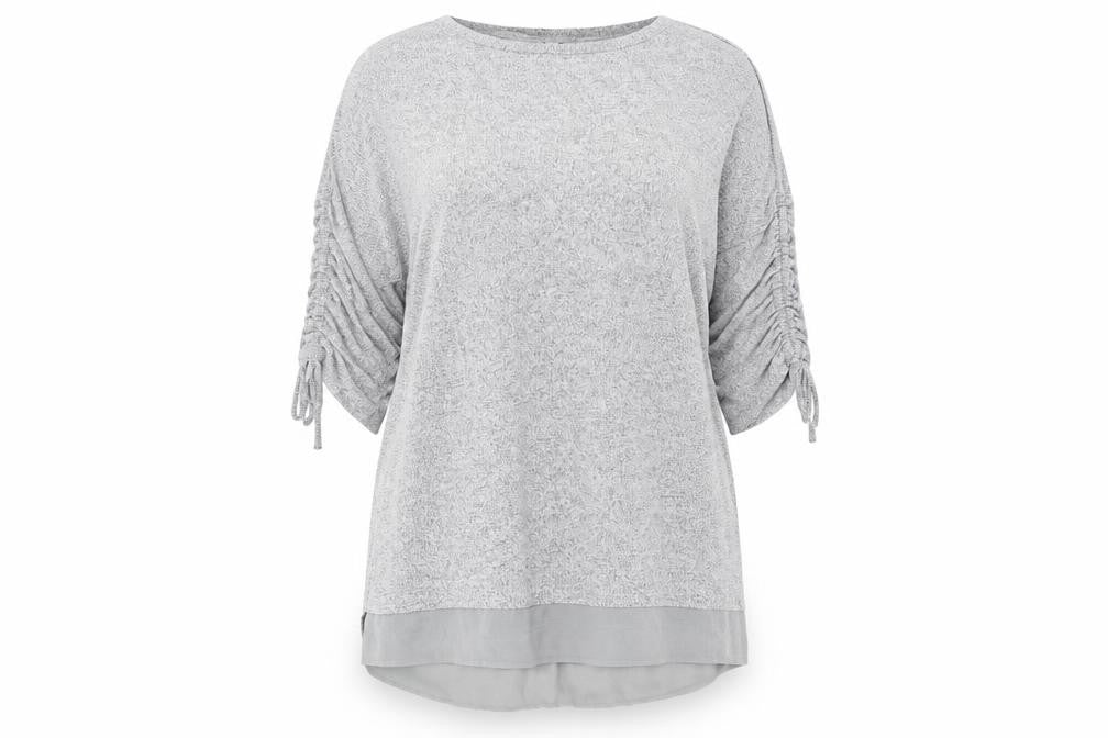 Maison De Nimes Womens Grey Boat Neck Polyester Pullover Jumper Size 14 - Chiffon Hem