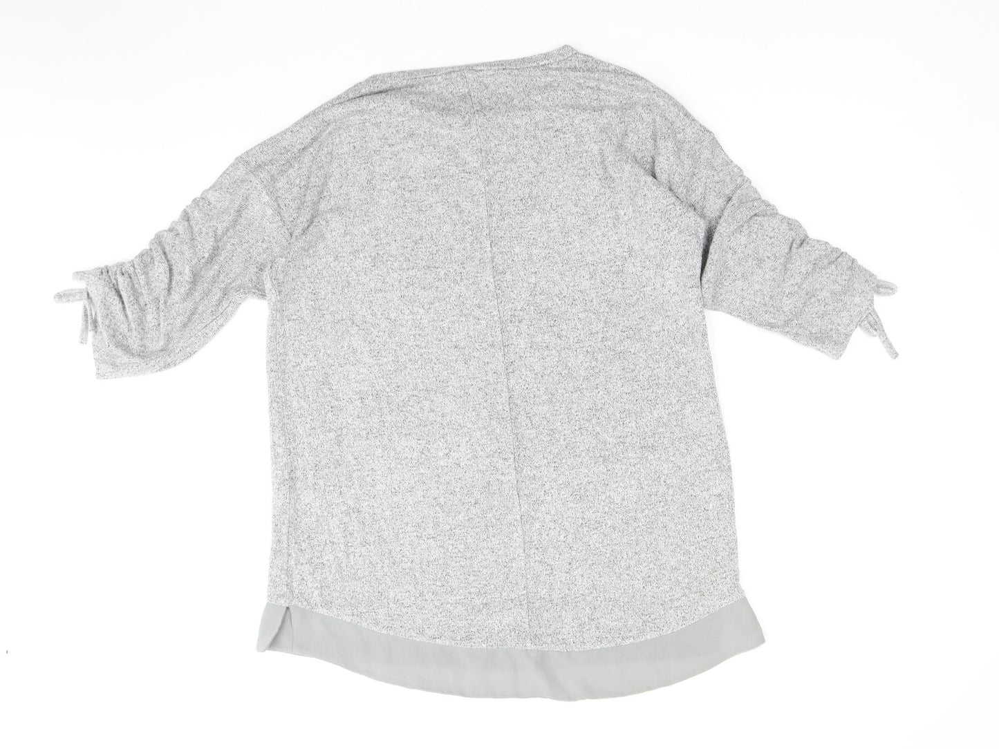 Maison De Nimes Womens Grey Boat Neck Polyester Pullover Jumper Size 14 - Chiffon Hem