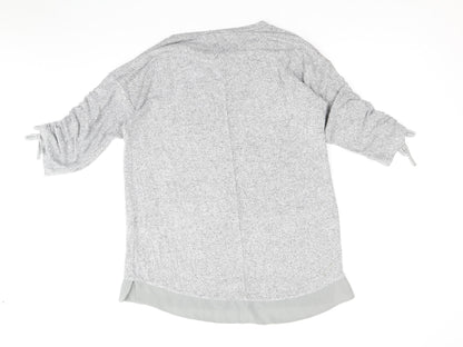 Maison De Nimes Womens Grey Boat Neck Polyester Pullover Jumper Size 14 - Chiffon Hem