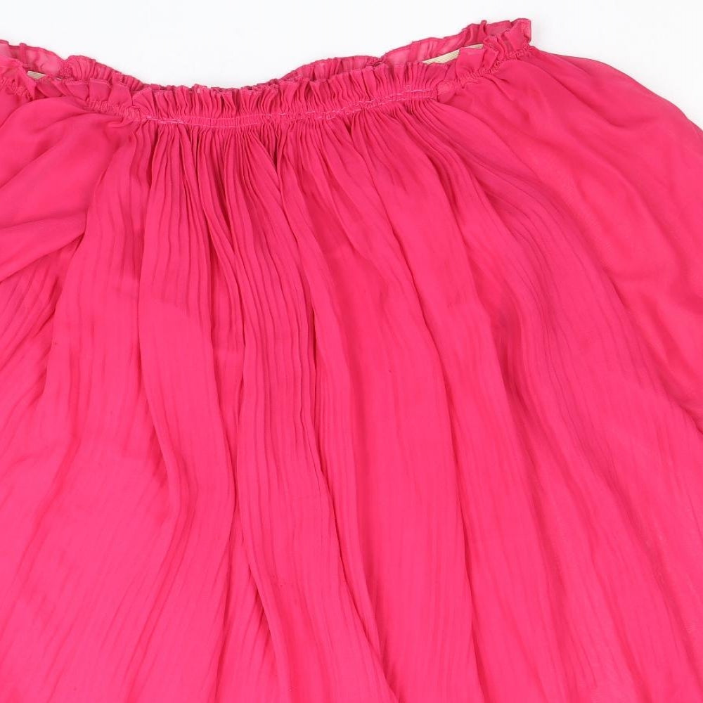 Charisma Womens Pink Polyester Trapeze & Swing Size 8 Off the Shoulder Pullover