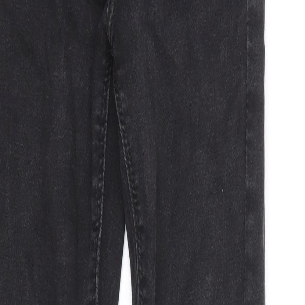 Review Womens Black Cotton Skinny Jeans Size 25 in Regular Button