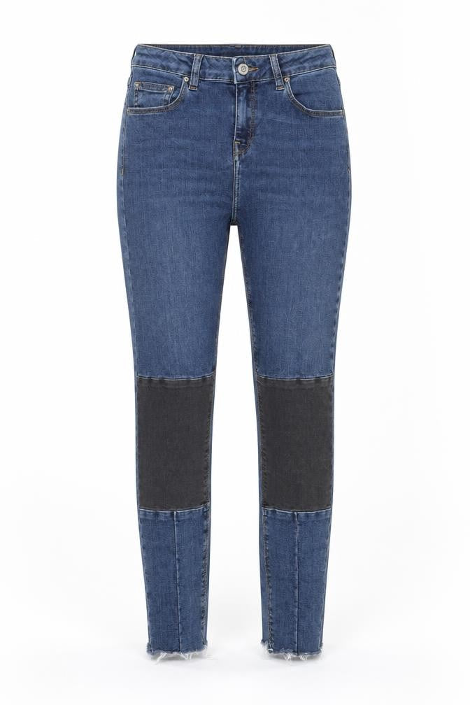 Topshop Womens Blue Cotton Skinny Jeans Size 28 in Regular Zip