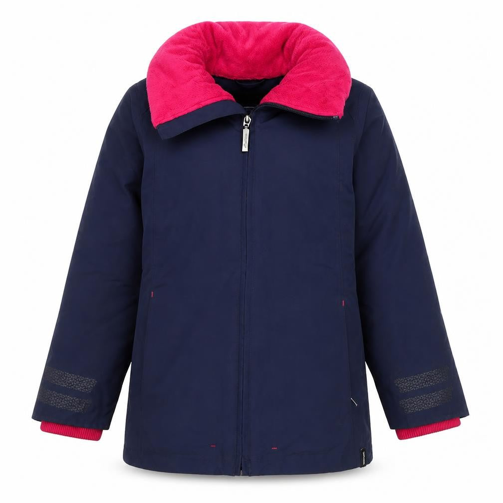 DECATHLON Girls Blue Basic Coat Coat Size 6 Years Zip