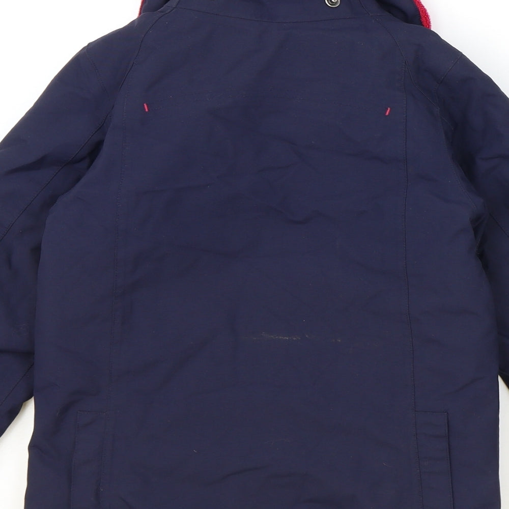 DECATHLON Girls Blue Basic Coat Coat Size 6 Years Zip