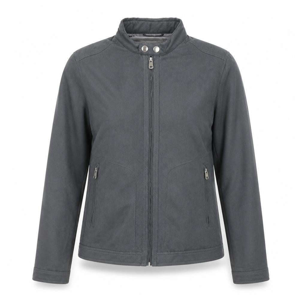 Marks & Spencer Womens Grey Biker Jacket Size M Zip