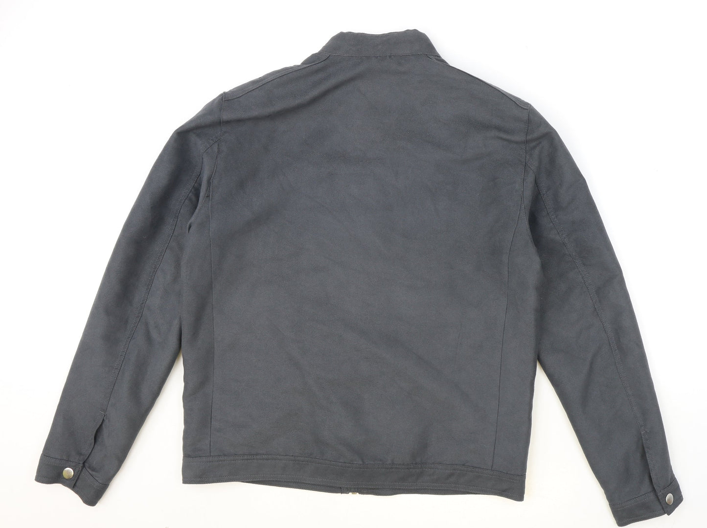 Marks and Spencer Womens Grey Biker Jacket Size M Zip