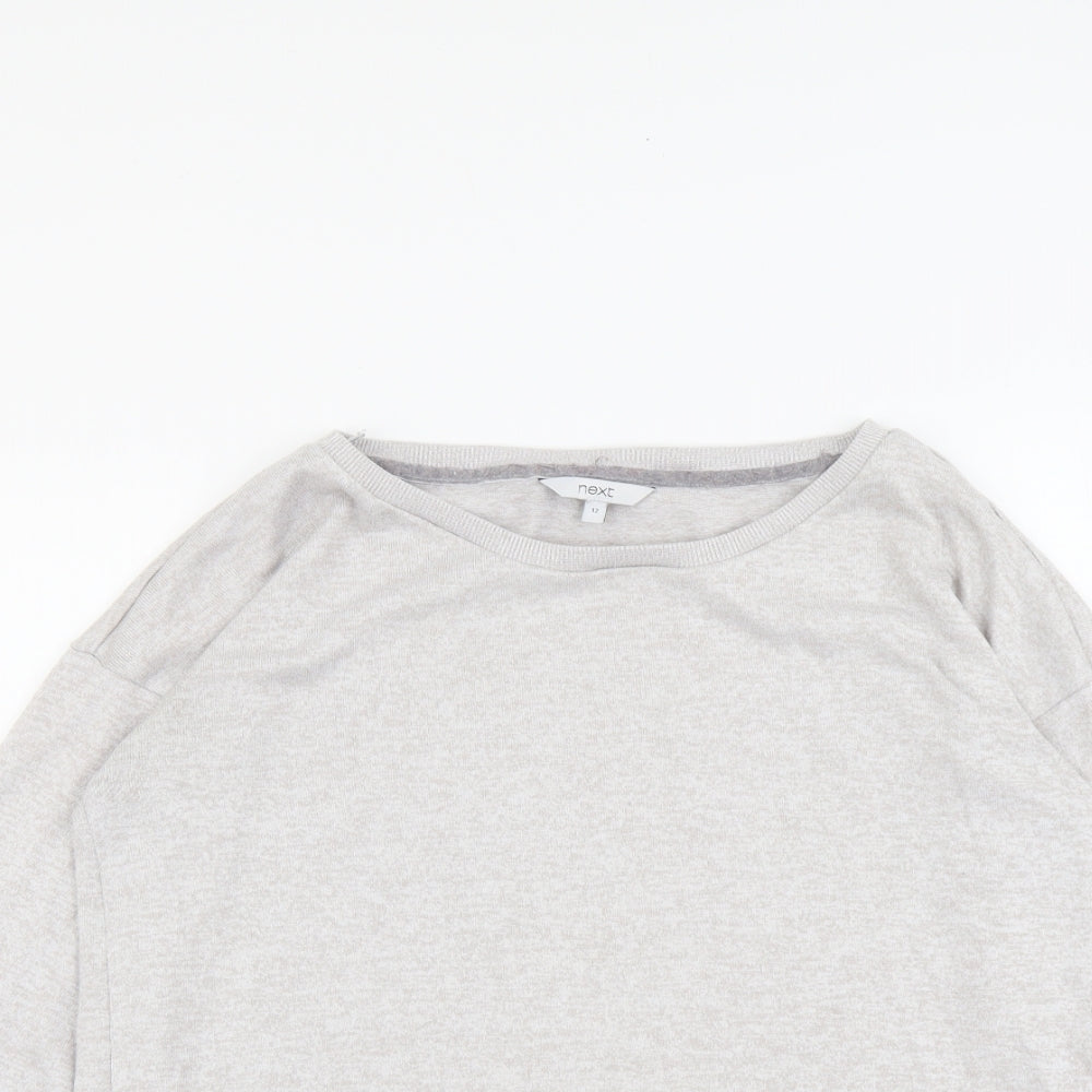 NEXT Womens Grey Polyester Pullover Sweatshirt Size 12 Pullover