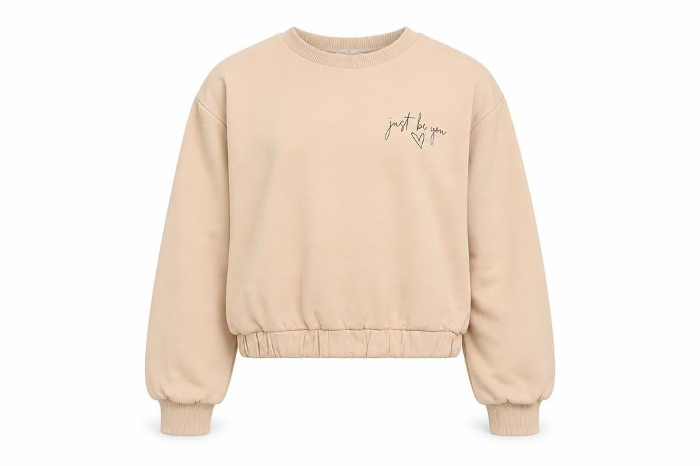 Candy Couture Girls Pink Cotton Pullover Sweatshirt Size 13 Years Pullover - Just Be You, Cropped