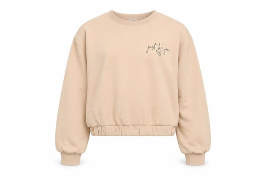 Candy Couture Girls Pink Cotton Pullover Sweatshirt Size 13 Years Pullover - Just Be You, Cropped