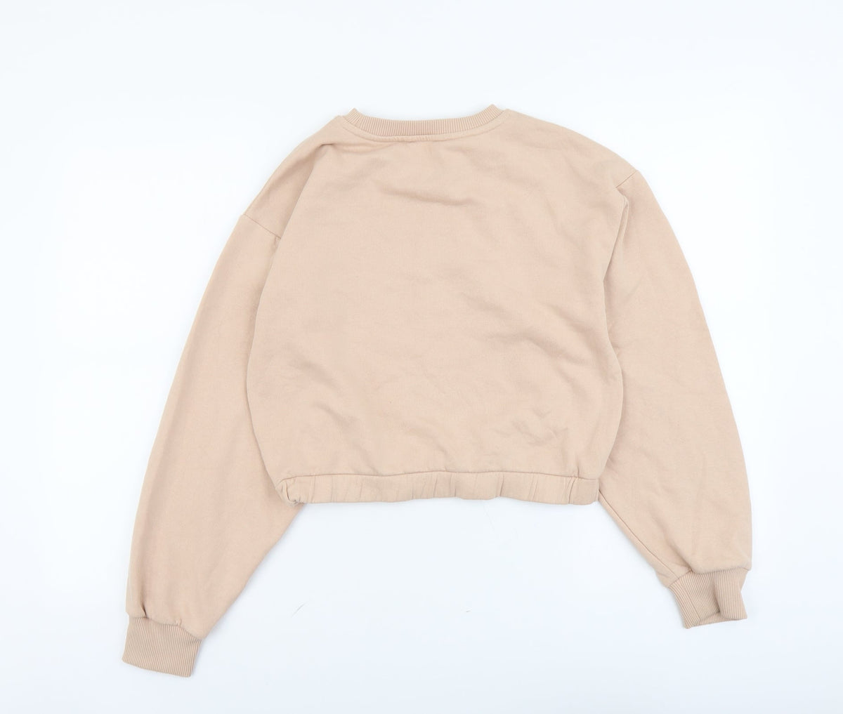 Candy Couture Girls Pink Cotton Pullover Sweatshirt Size 13 Years Pullover - Just Be You, Cropped