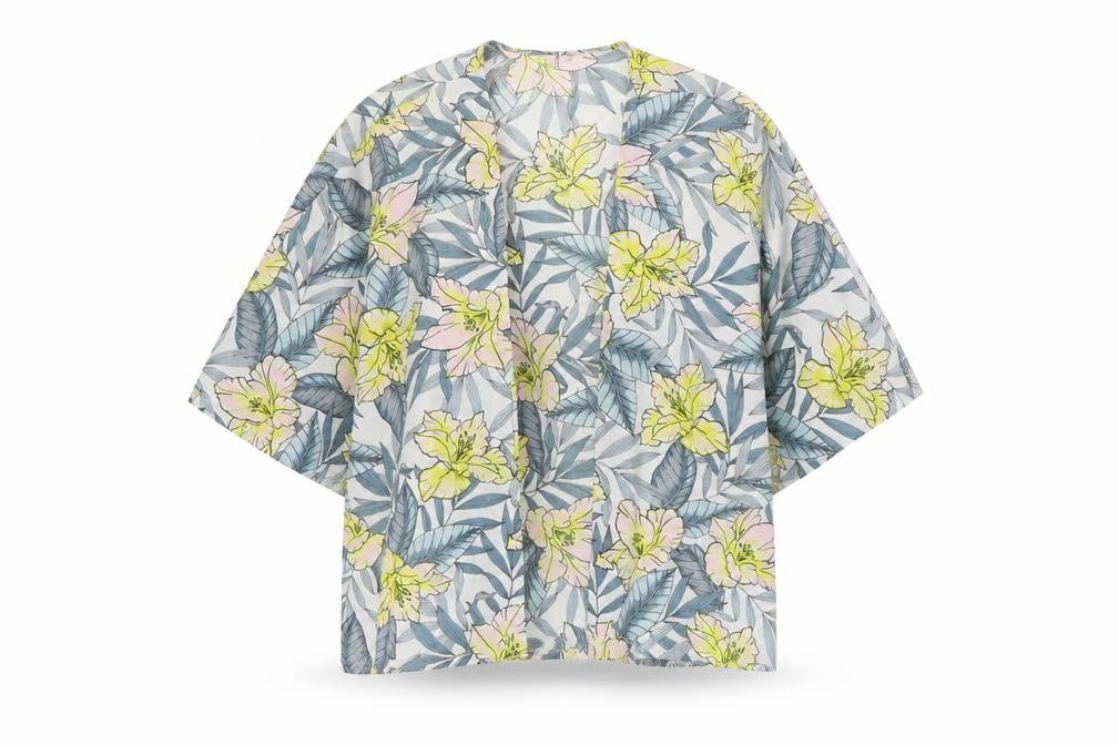 New Look Womens Multicoloured Geometric Polyester Kimono Blouse Size 10 V-Neck