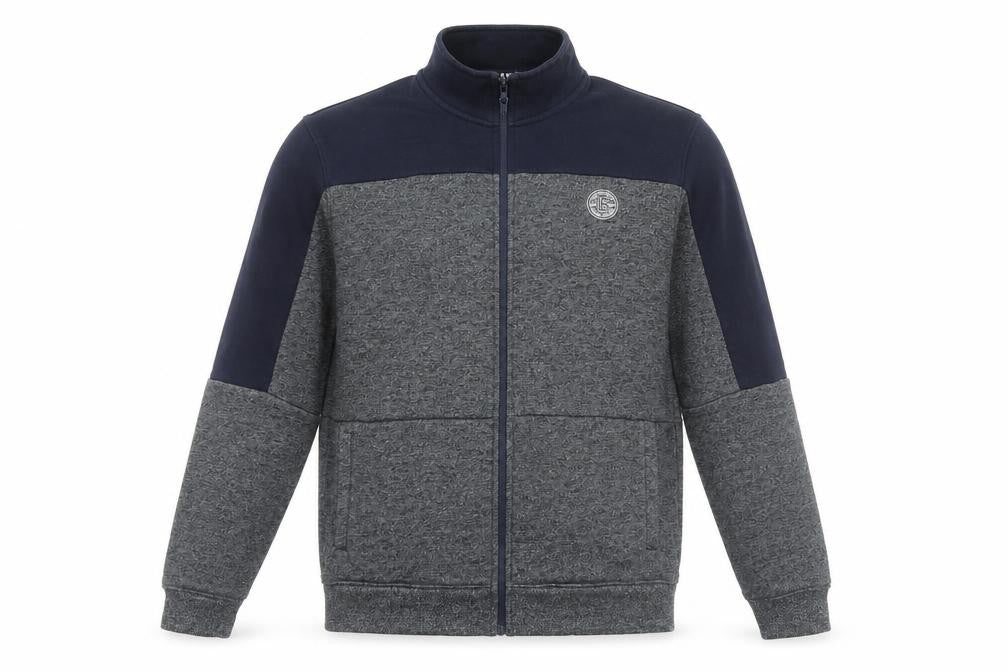 US Athletics Mens Grey Cotton Full Zip Sweatshirt Size M
