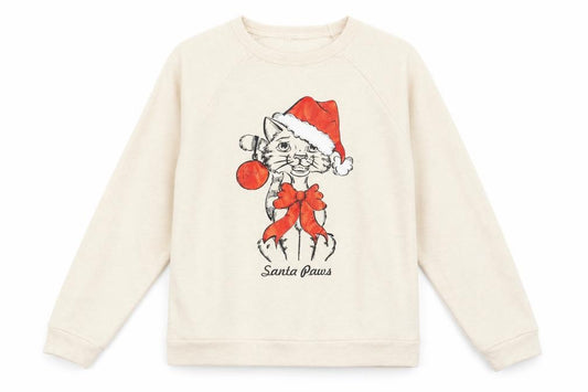 NEXT Womens Ivory Cotton Pullover Sweatshirt Size 14 Pullover - Santa Paws