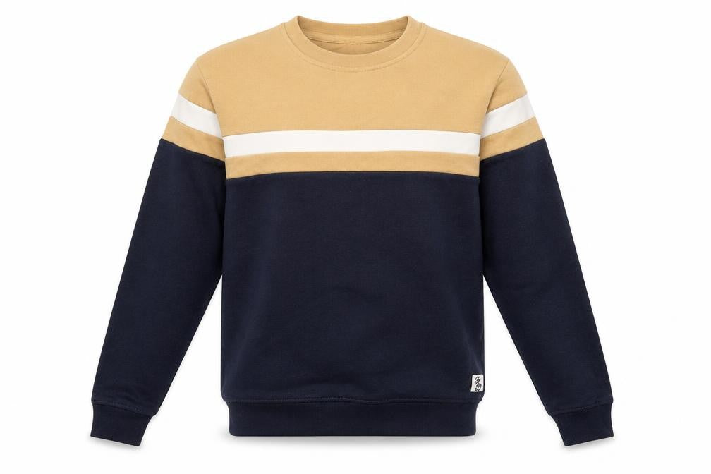 Fluid Mens Multicoloured Cotton Pullover Sweatshirt Size S