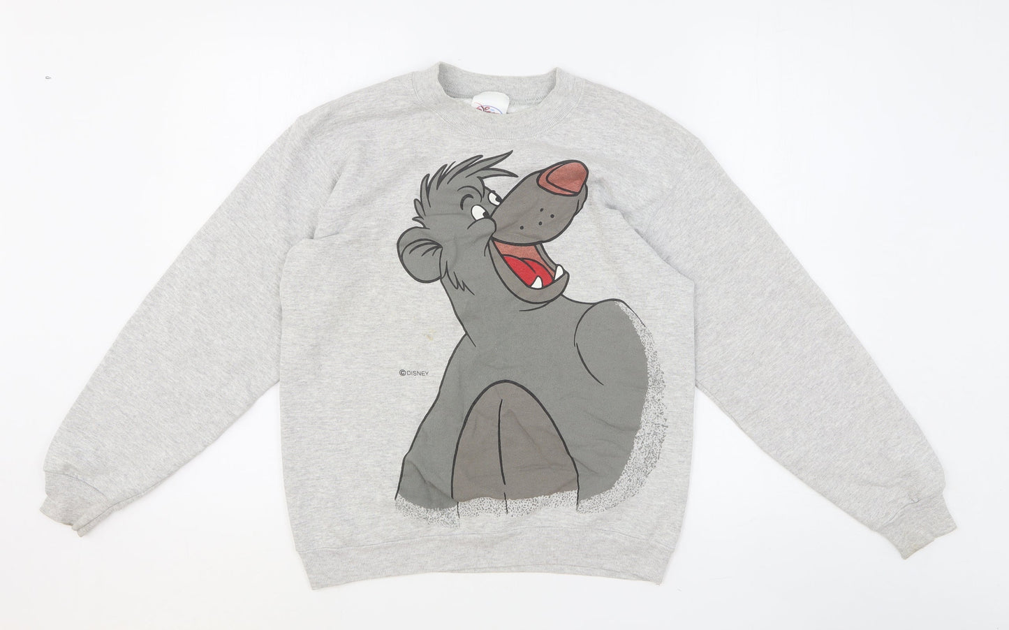 Disney Girls Grey Cotton Pullover Sweatshirt Size S Pullover
