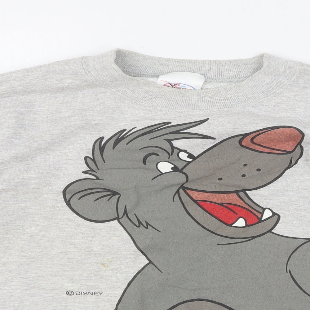 Disney Girls Grey Cotton Pullover Sweatshirt Size S Pullover