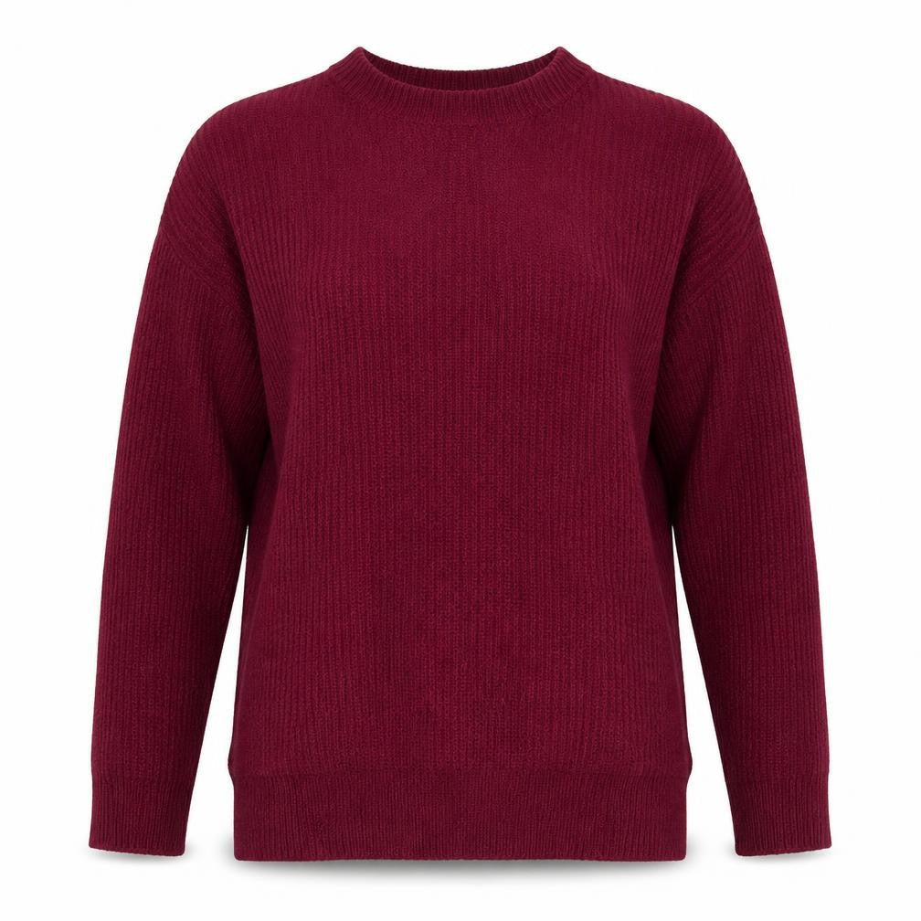 Peacocks Womens Purple Round Neck Acrylic Pullover Jumper Size S