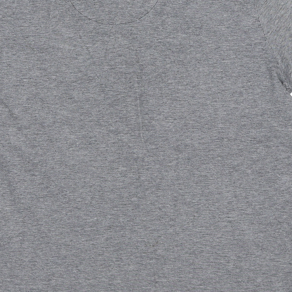 Kensington Boys Grey Cotton Basic Polo Size M Collared Pullover