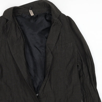 Topshop Womens Brown Jacket Blazer Size 10 Button