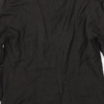 Topshop Womens Brown Jacket Blazer Size 10 Button