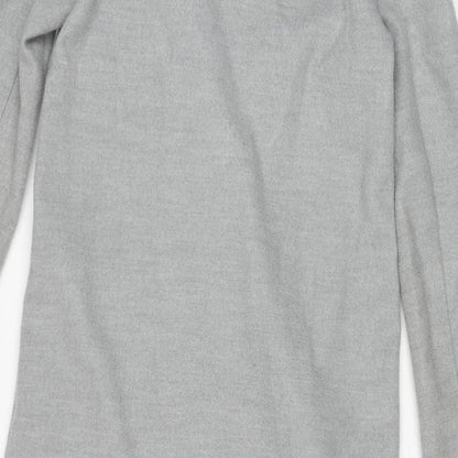 Made in Italy Womens Grey Overcoat Coat Size XS Button