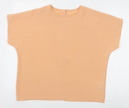 St Bernard Womens Pink Polyester Basic T-Shirt Size 16 Round Neck