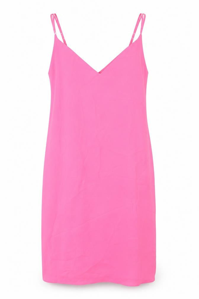 Topshop Womens Pink Polyester Slip Dress Size 6 V-Neck Pullover