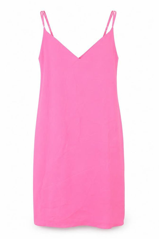 Topshop Womens Pink Polyester Slip Dress Size 6 V-Neck Pullover