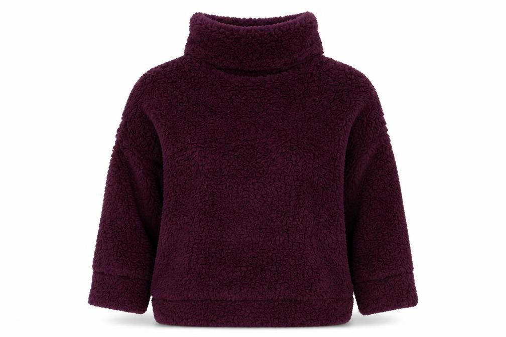 Marks & Spencer Womens Purple Roll Neck Polyester Pullover Jumper Size M - Fluffy