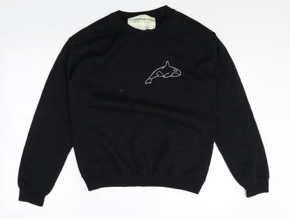 Preloved Gildan Womens Black Cotton Pullover Sweatshirt Size S Pullover - Front
