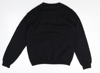 Preloved Gildan Womens Black Cotton Pullover Sweatshirt Size S Pullover - Back