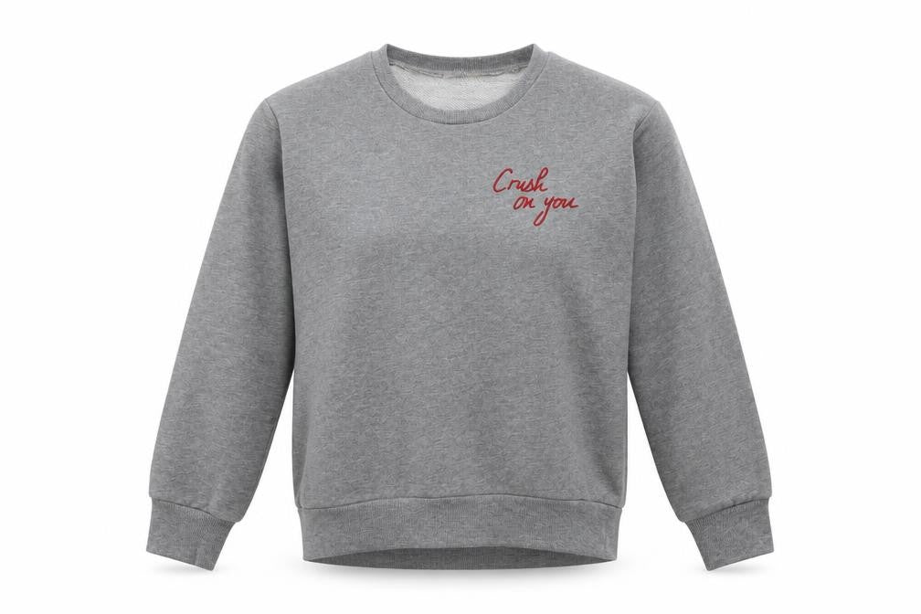 Kilibbi Womens Grey Polyester Pullover Sweatshirt Size S Pullover - Crush on You