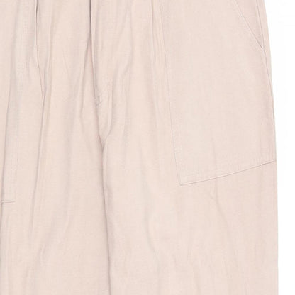 Miss Selfridge Womens Pink Viscose Trousers Size 16 Regular Zip