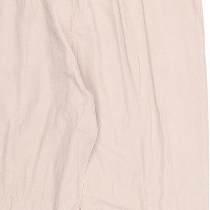 Miss Selfridge Womens Pink Viscose Trousers Size 16 Regular Zip