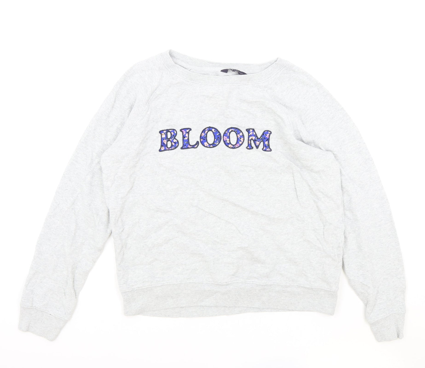 Marks and Spencer Womens Grey Cotton Pullover Sweatshirt Size 12 Pullover - Bloom