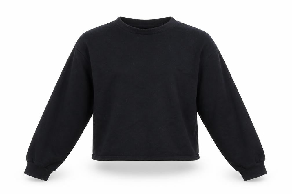 H&M Girls Black Cotton Pullover Sweatshirt Size 12-13 Years Pullover