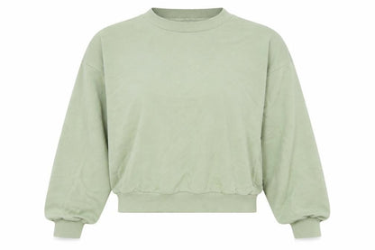 H&M Womens Green Cotton Pullover Sweatshirt Size XS Pullover
