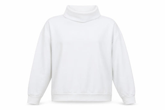 PRETTYLITTLETHING Womens White Cotton Pullover Sweatshirt Size 12 Pullover