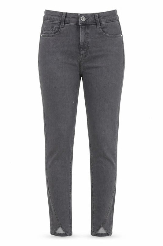 Dorothy Perkins Womens Grey Cotton Skinny Jeans Size 8 Regular Zip - Shape & Lift