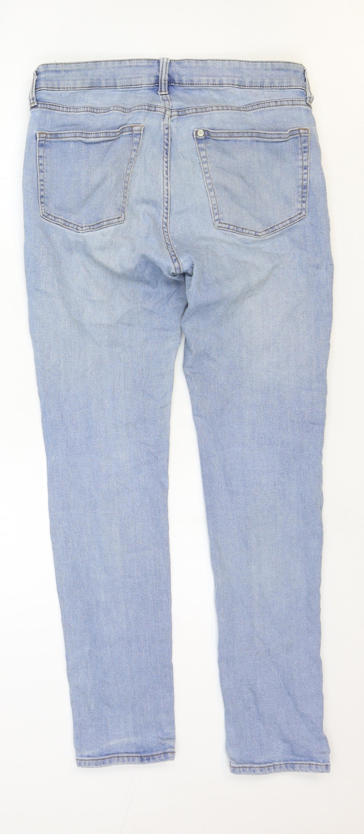 Skinny & Denim Mens Blue Cotton Skinny Jeans Size 32 in Regular Zip