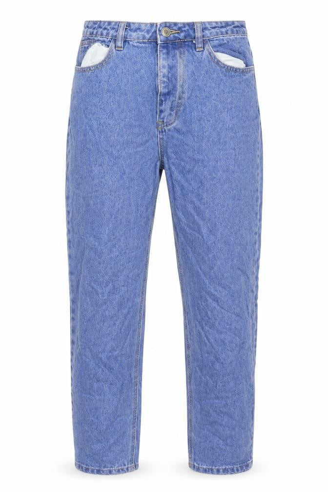 Missguided Womens Blue Cotton Straight Jeans Size 10 Regular Zip