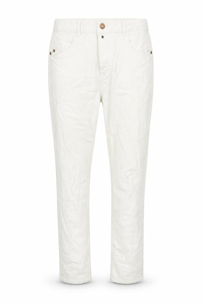 VERO MODA Womens White Cotton Straight Jeans Size 32 in Regular Zip